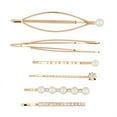 thumbnail image 4 of (2 pack) Scunci Assorted Gold and Pearl Hair Barrettes, 6-Pieces, 4 of 5
