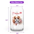thumbnail image 5 of Happy Valentine's Day Cavalier King Charles Spaniel holding flowers 16oz Glass Cup Mug Dog Lover Gifts Glass Can - 3005, 5 of 5