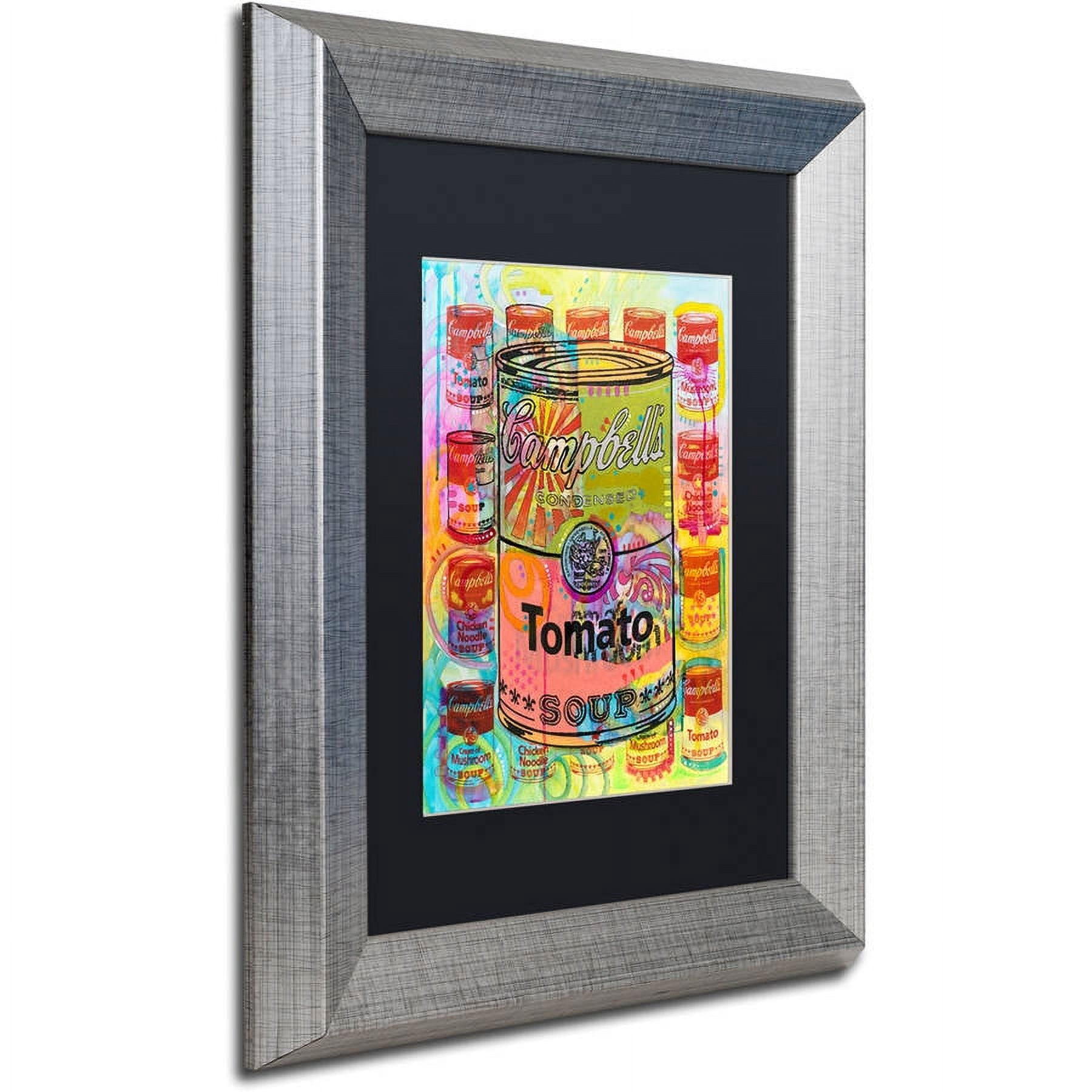 Trademark Fine Art "Tomato" Canvas Art by Dean Russo, Black Matte, Silver Frame
