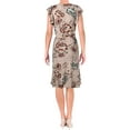 thumbnail image 2 of Lauren Ralph Lauren Womens Flutter Sleeve Knee-Length Party Dress Pink 4, 2 of 2
