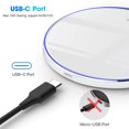 thumbnail image 6 of Wireless Charger , Qi-Certified 15W Max Fast Wireless Charging Pad, Compatible with iPhone 12/12 Mini/12 Pro/SE 2020/11 Pro,Samsung Galaxy S21/S20/Note 10(No AC Adapter) - White, 6 of 9