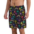 thumbnail image 2 of Pofeuu Colorful Palms Prin Men's Swim Trunks Quick Dry Bathing Suit Swimming Board Shorts Mesh Lining Beach Swimwear-Large, 2 of 6