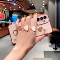 thumbnail image 2 of Compatible with Samsung Galaxy A54 5G Phone Case with Heart Bracelet Strap Luxury Plating Cute Love Heart Case Hand Chain Case Soft Case for Galaxy A54 6.4 inch (White), 2 of 9