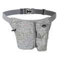 thumbnail image 2 of Sac Banane de Sport Grande Capacité, Pochette de Téléphone de Course en Nylon Durable avec Bandes Réfléchissantes, Sac Ceinture Polyvalent pour l'Extérieur pour Vélo Randonnée Voyage Hommes Femmes, Gris, 2 of 3