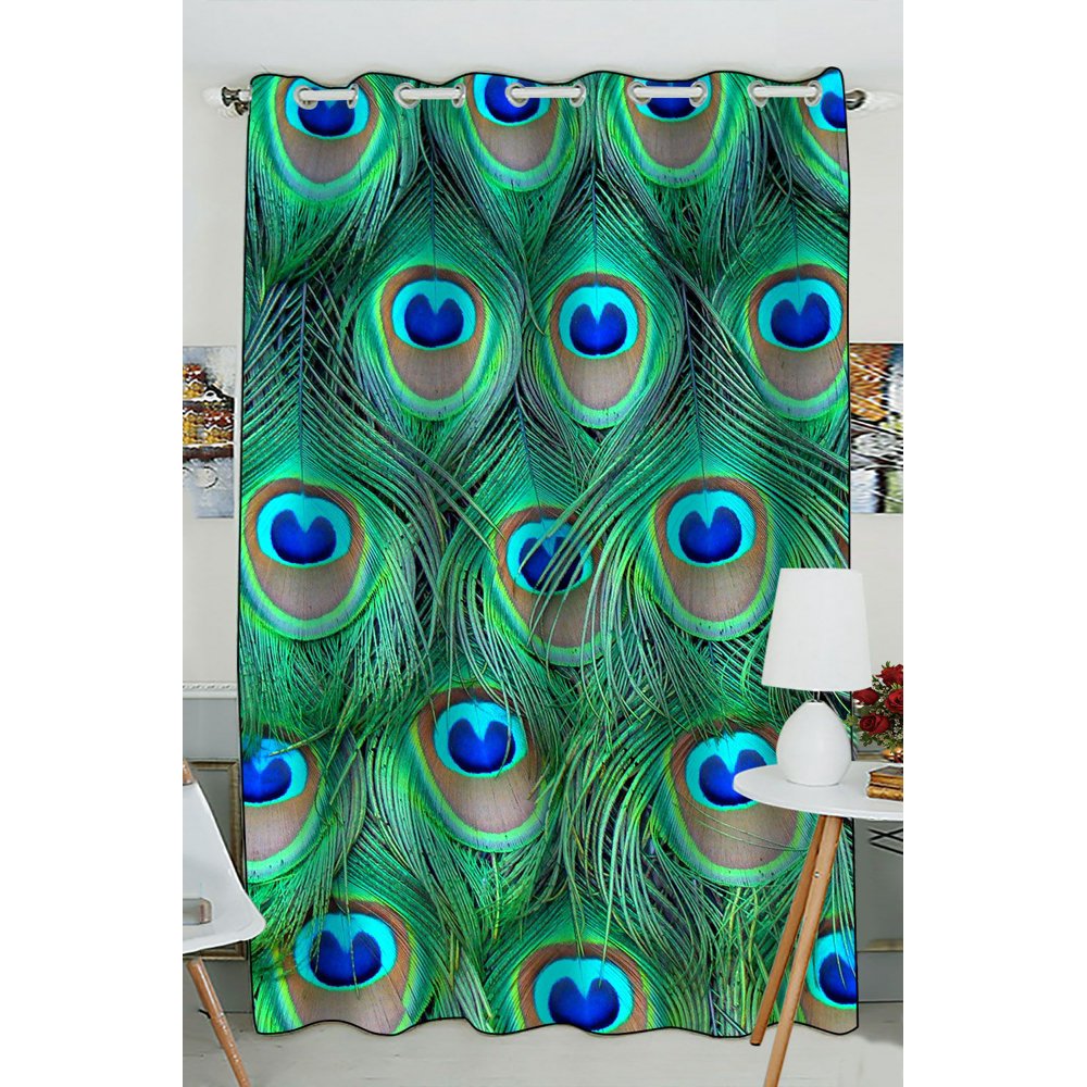 ZKGK Peacock Feathers Window Curtain Drapery/Panels/Treatment For ...