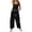 Black, variant on Womens Halloween Jumpsuits Candy Skeleton Sleeveless Backless Horror Overalls Ghost Bat Halter Funny Rompers, M