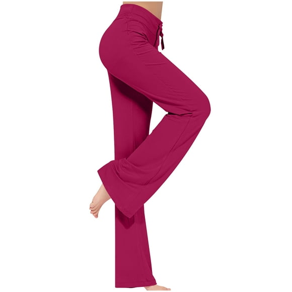 RKSTN Womens Yoga Pants en Vrac Taille Large Jambe Pants Séance d'Entraînement sur Leggings Décontracté en Vrac Cordon Yoga Gym Pants