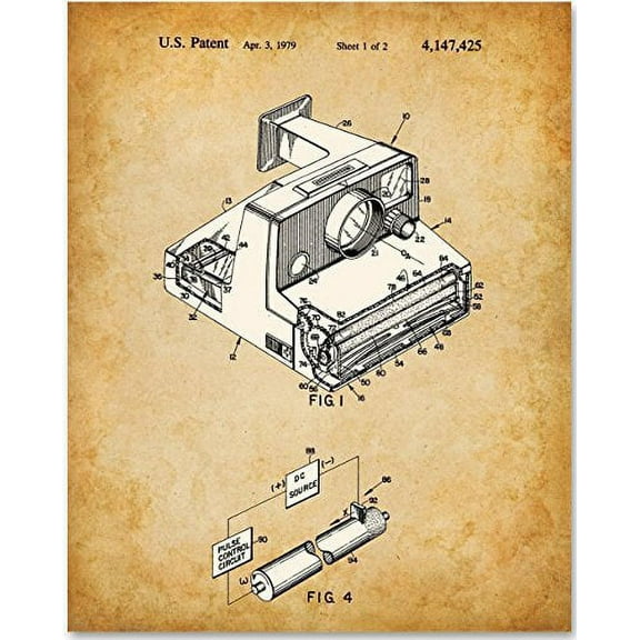 Polaroid Art Print - 11x14 Unframed Patent Print - Great for Retro Home and Photographers