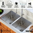 thumbnail image 4 of Karran  33" Top Mount Double Equal Bowl Stainless Steel Sink Kit, 4 of 5