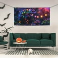 thumbnail image 2 of Picia Glowing Chameleon Fantasy Art Pattern Party Banner, Festive Decoration, Holiday Banner, Celebration Decor, Event Banner, Reusable Party Banner-Small, 2 of 8