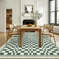 thumbnail image 3 of Garvee 10'x13' Checkered Area Rug Farmhouse Washable Rug, Soft Non-Slip Rugs Stain-Resistant Geometric Indoor Carpet for Living Room Bedroom Playroom, Green, 3 of 8
