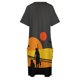 thumbnail image 4 of Tatooine - Vestido suelto estilo coreano para mujer con tirantes en el pecho y falda de sol colorida., 4 of 6