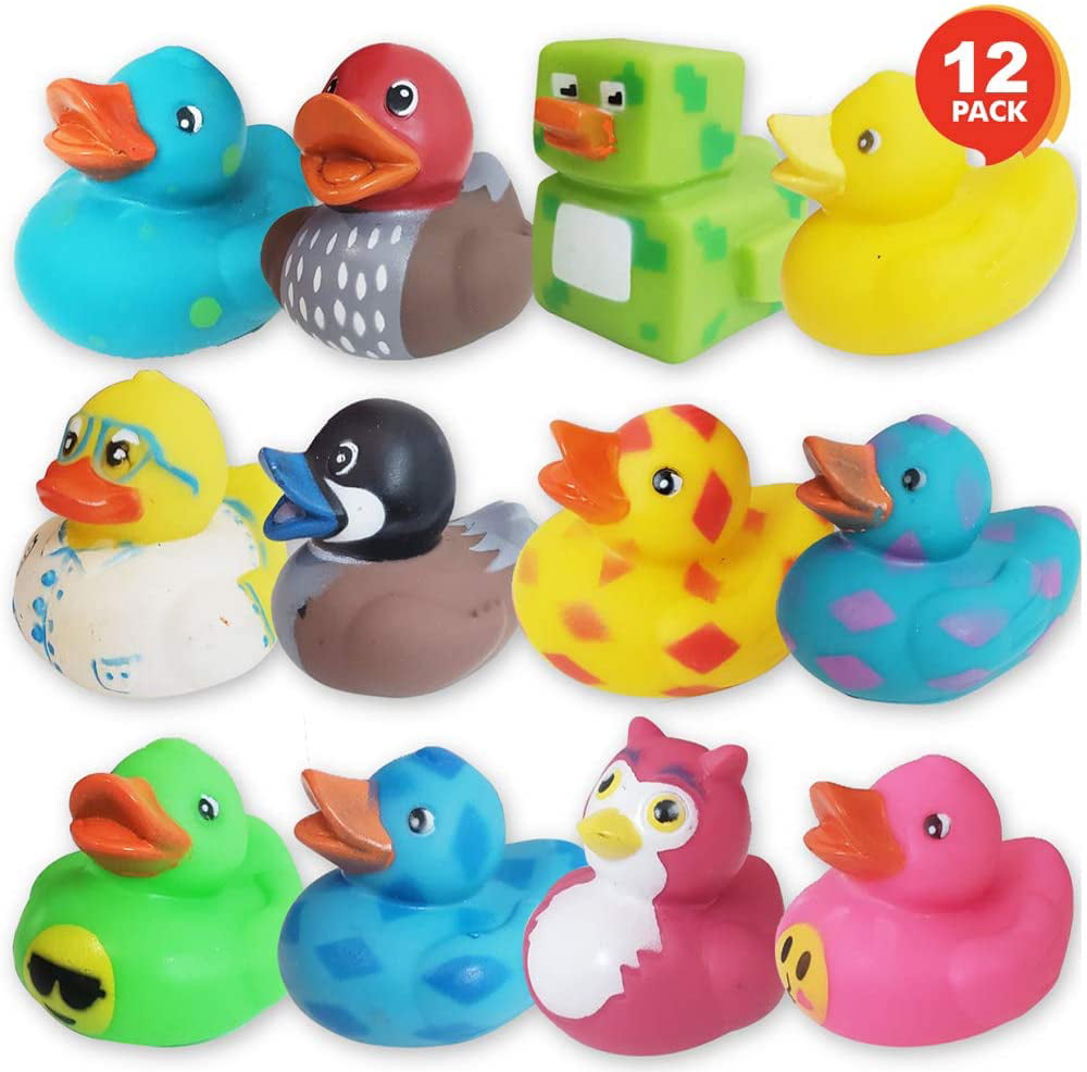 10 Pack Mini Rubber Duck Arts and Crafts Birthday Decorations Party Favors 
