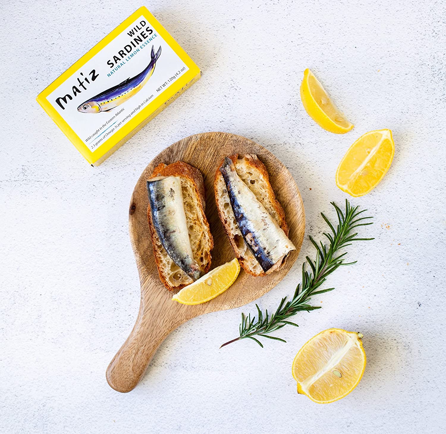 Matiz Wild Caught Sardines with Natural Lemon Essence, 4.2 Ounce, Pack of 5