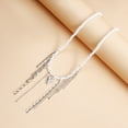 thumbnail image 6 of Necvior Trendy Moon Shaped Necklace with Hanging Tassels and Love Heart Detail Sturdy Beads and Alloy Craftsmanship Daily Use, 6 of 12