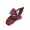 Wine, variant on Flats for Women Polka Dot with Bow Split Toe Ballet Shoes Ballerina Slip On Cute Pattern Comfortable Casual Coffee 5.5