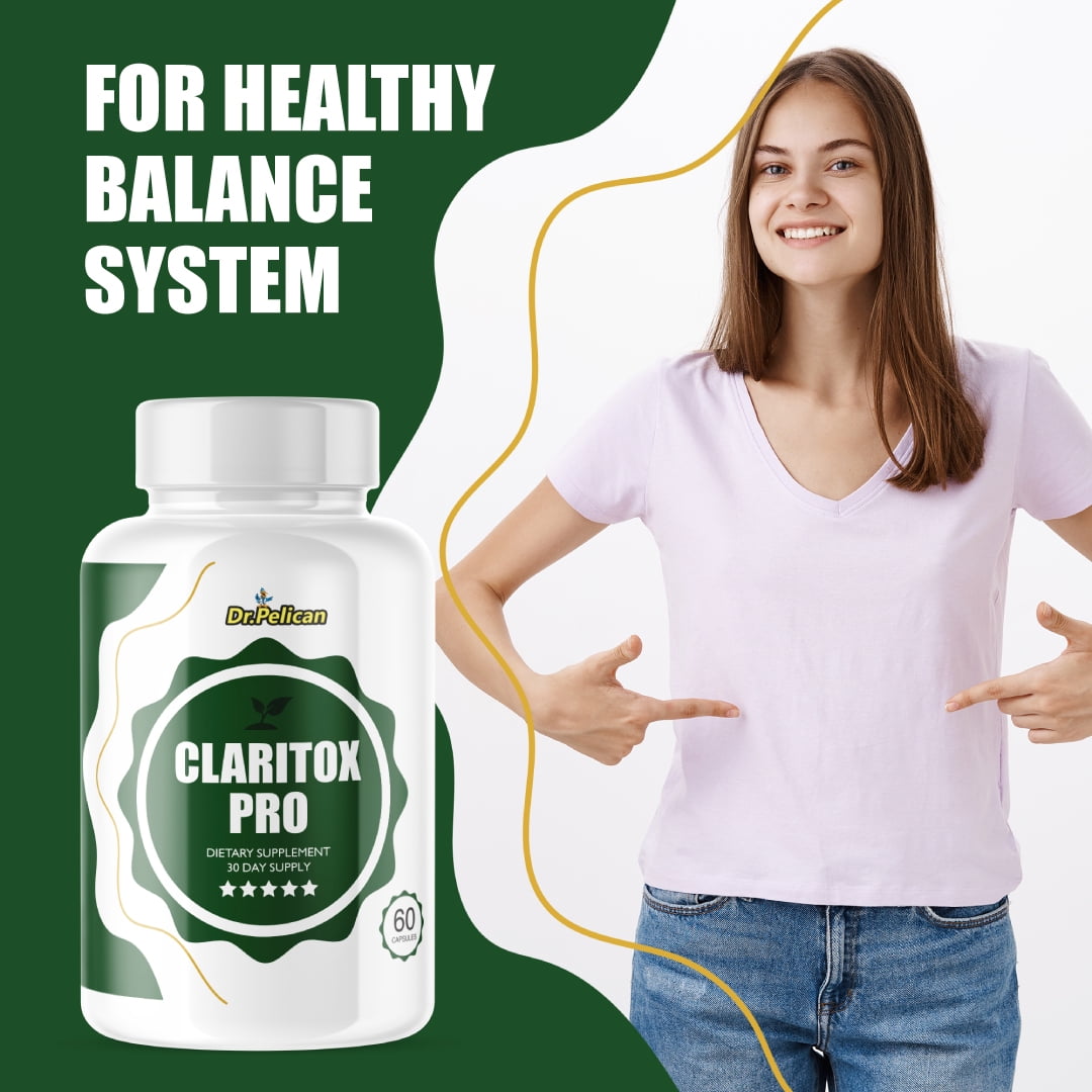 Claritox Pro- Digestive Support-12 Bottles-720 Capsules- Dr. Pelican