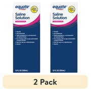 (2 pack) Equate Sensitive Eyes Saline Solution for Contact Lenses, 12 fl oz