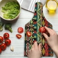 thumbnail image 3 of Ethnic Cutting Board, Classic Traditional Pattern Image Bird Flower Arrow Natural Ethnic, Decorative Tempered Glass Cutting and Serving Board, Wine Bottle Shape, Multicolor, by Ambesonne, 3 of 5
