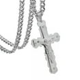 thumbnail image 4 of EOEMY Hot Mens Stainless Steel Gold Silver Jesus Crucifix Cross Pendant Chain Necklace-Silver-36Inch Or 91Cm, 4 of 5
