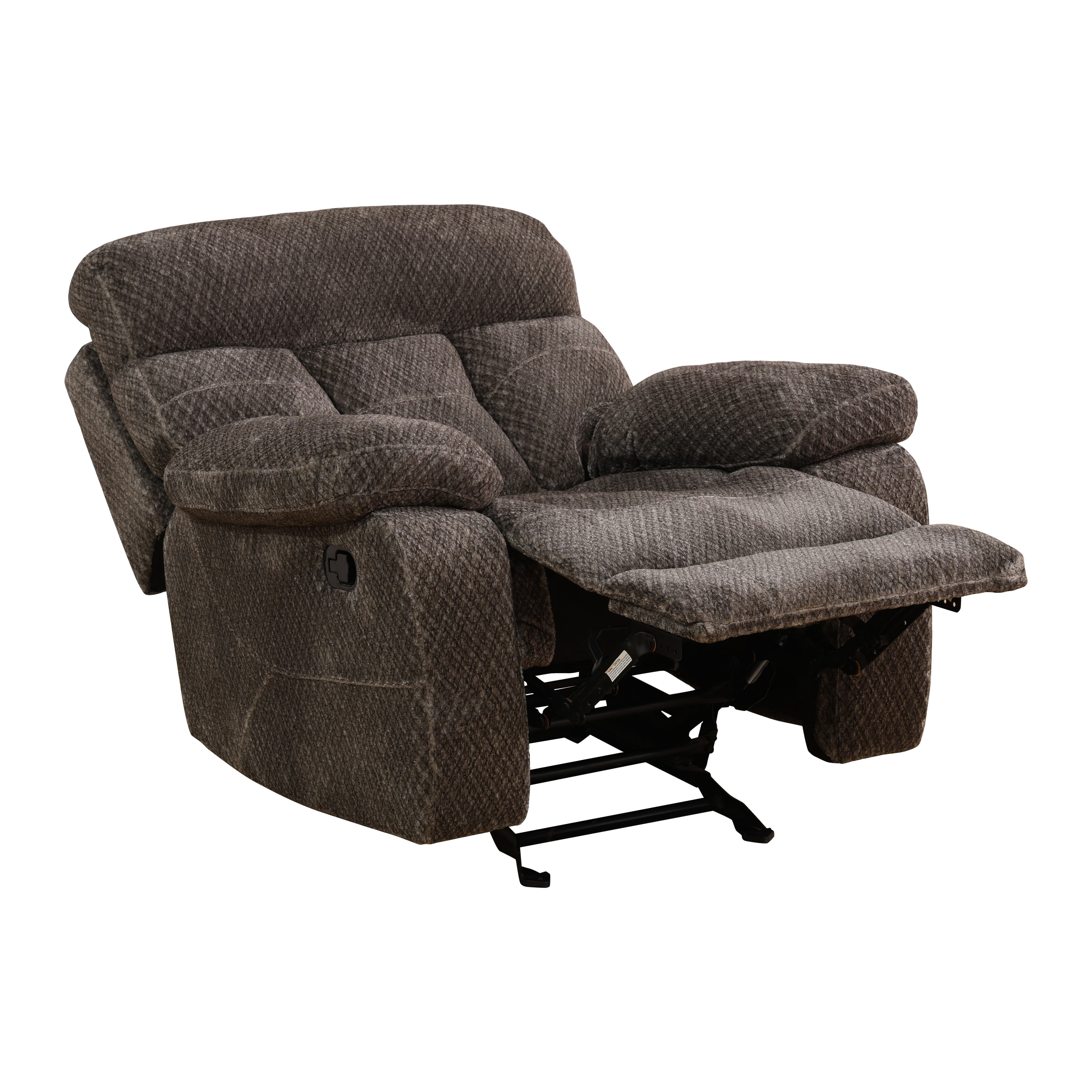 MAYEERTY Recliner Chair, Corduroy Fabric Reclining Chair with Adjustable Backrest for Living Room, Dark Brown