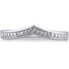 Arista Round Diamond Accent Women's Fashion Contour Wedding Band in Silver Tone Brass