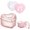 Pink, variant on 3 count Large   Puff Set with  Glass Containers - Soft, Washable &  for  &  Soft Puffs Wet and Dry Makeup ()