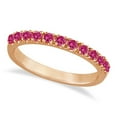 thumbnail image 1 of Pink Sapphire Stackable Band Ring Guard in 14k Rose Gold (0.38ct), 1 of 2