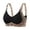 Black, variant on 2 Pack Womens Bras Transparent Shoulder Strap Cordless Backless Spongeless With Convertible Shoulder Straps Bras
