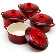 Kook Mini Cocotte Casserole Dishes with Lid
