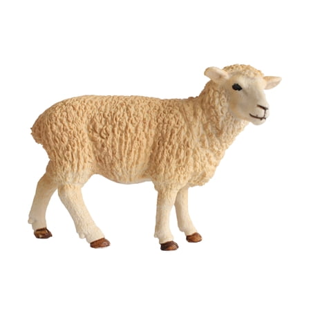 Mini Animal Adventure Sheep by Deluxebase – Hand Painted Realistic Farm Animal Figurine for Kids