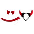 thumbnail image 2 of Cosplay Accessory 3 Sets Cattle Horned Hair Band For Halloween Celebration Featuring Stylish Red Headband Design, 2 of 4