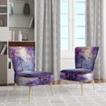 thumbnail image 2 of Designart "Violet Charm" Purple Forest Upholstered Accent Chair - Traditional Arm Chair For Bedroom, 2 of 7