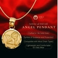 thumbnail image 4 of 14K Yellow Gold Angel Charm Pendant with 0.9mm Singapore Chain Necklace - 18", 4 of 7