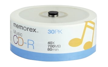 Memorex 120 40X Digital Audio Music CD-R 80min 700MB Logo on Top 