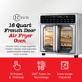 thumbnail image 3 of Kitchen Elite 16 Qt French Door Air Fryer Oven, Countertop Cooker w/ LED Display, 3 of 8
