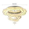 thumbnail image 2 of 23.6"in Modern Large Crystal Chandelier Round Ring Dimmable Living Room Lamps, 2 of 21