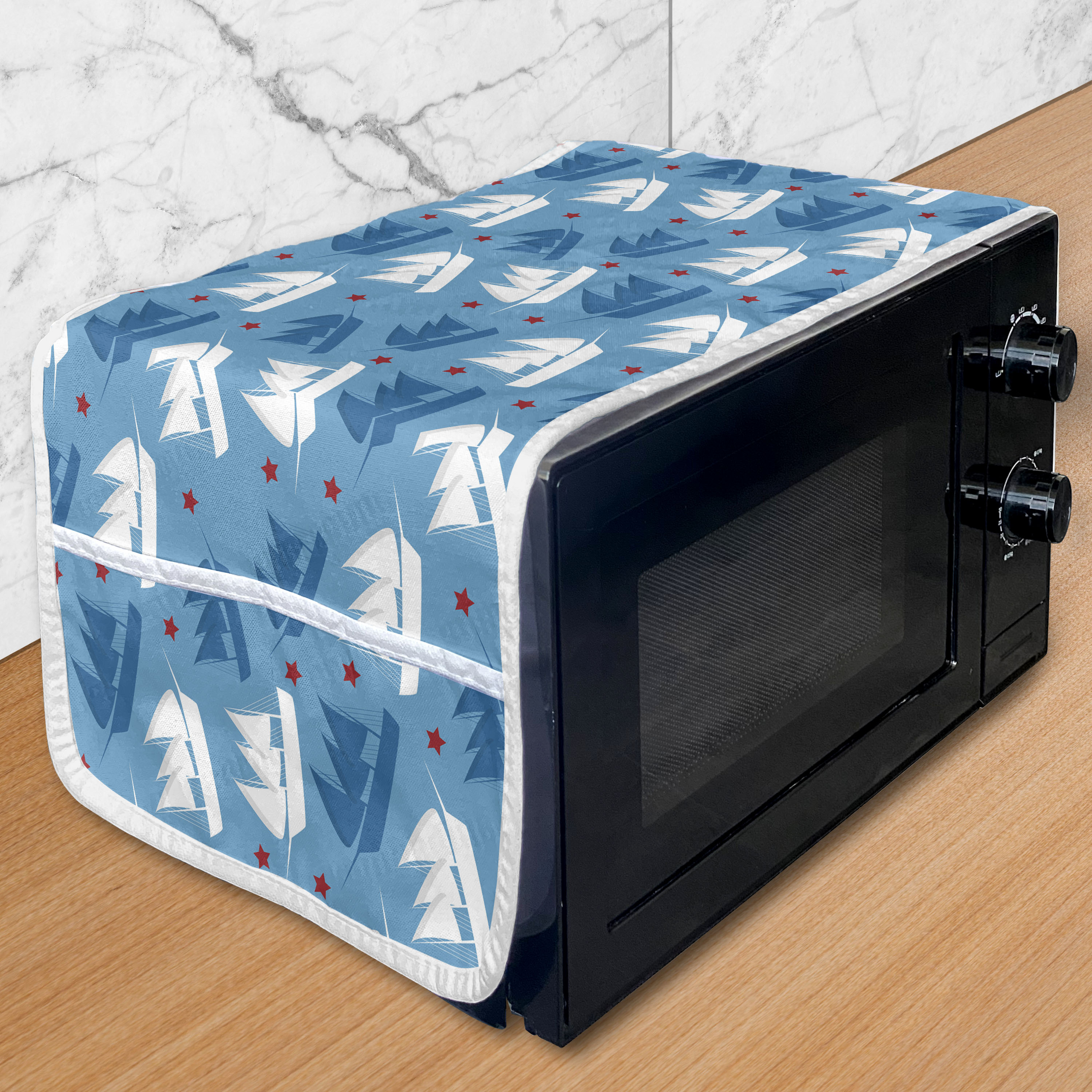 Marine Microwave Oven Cover, Repetitive Nautical Design of Big Ships