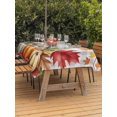 thumbnail image 2 of Outdoor Tablecloth with Umbrella Hole and Zipper, Hello Autumn Rectangle Table Cloth 54x80 Inch Waterproof Tablecloth, Vintage Pumpkins Thanksgiving Botanical Plaid Picnic Table Cover for Patio, 2 of 7