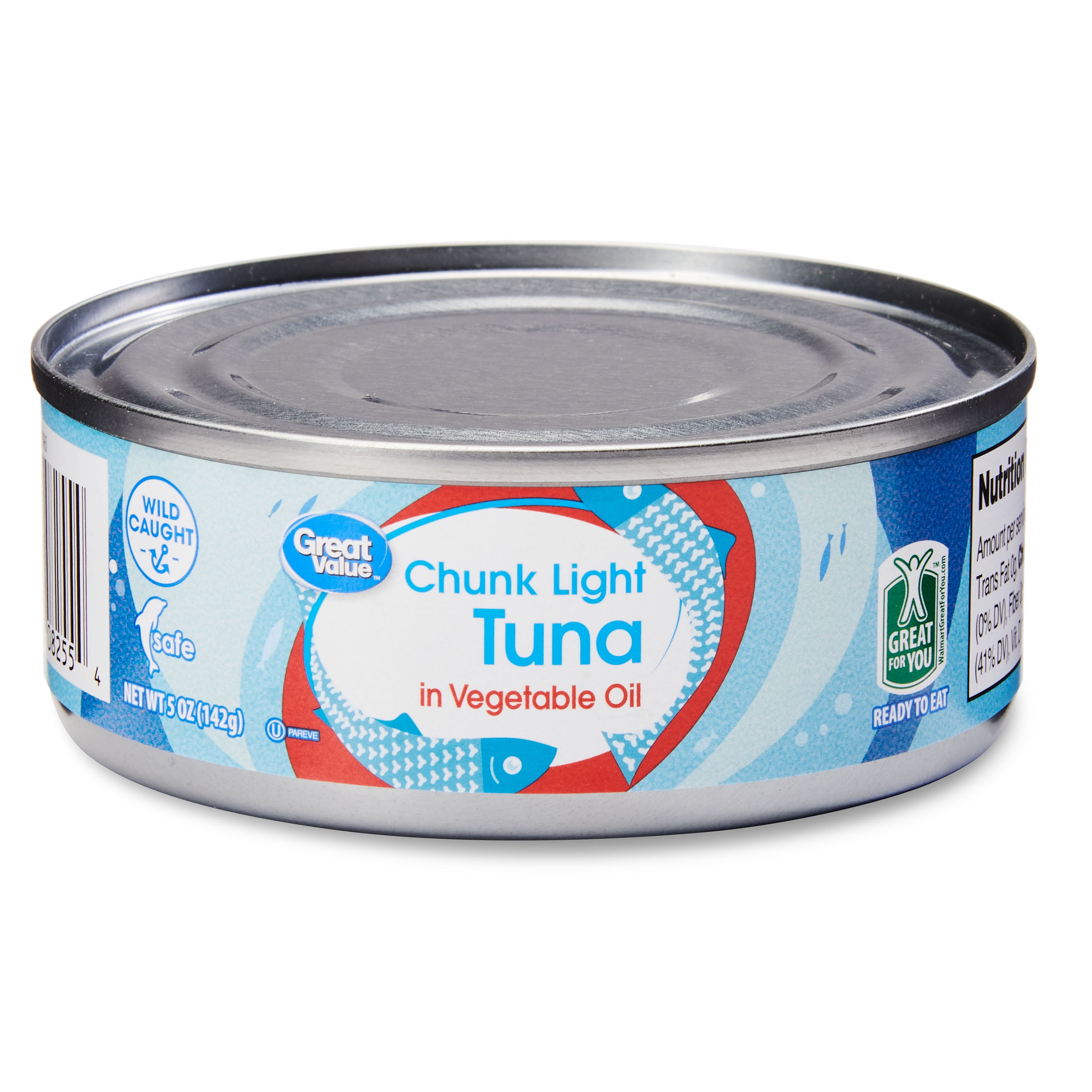 Great Value Chunk Light Tuna in Vegetable Oil, 5 oz
