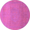 thumbnail image 1 of Ahgly Company Indoor Round Abstract Purple Modern Area Rugs, 7' Round, 1 of 4