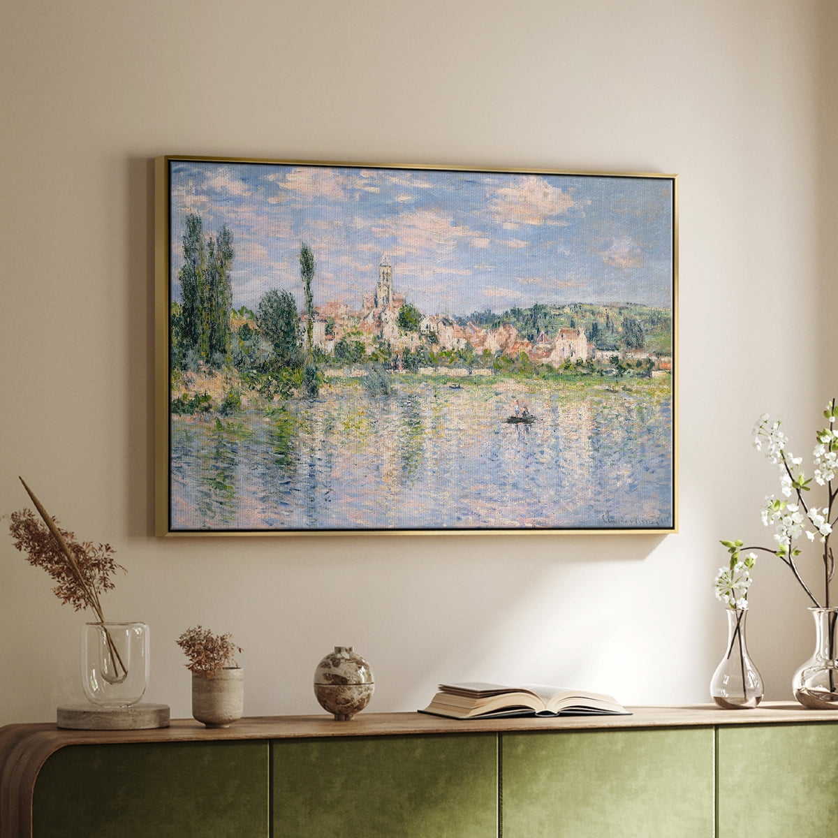 Vintage Landscape-CXXV By Wexford Home Framed in Gold Wood Gallery Wrapped Canvas 17 in. x 25 in.
