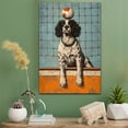 thumbnail image 2 of Field Spaniel Cute Dog Volleyball Poster Canvas – Retro Field Spaniel Dog Batter in Action With Volleyball for Themed Living Room, 2 of 5