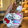 thumbnail image 1 of Llavero Kawaii Sanrio Hello Kitty, llavero de coche de dibujos animados, muñecas, colgante, mochila, adornos, pareja, encantador, hebilla, pequeño regalo, juguete Fivean unisex, 1 of 2