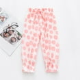 thumbnail image 4 of Diufon Lounge Pants for Girls Trendy Polka Dot Prints Pants Elastic Waist Drawstring Trousers, 4 of 4