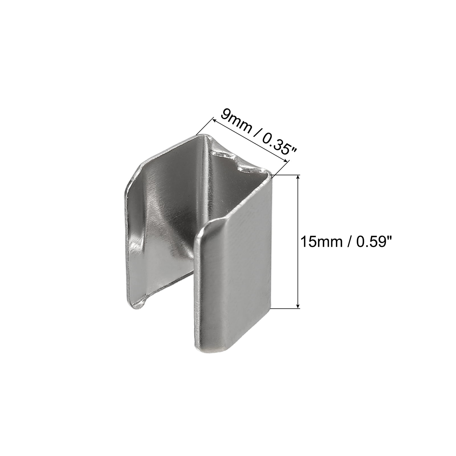 Unique Bargains Fold Over Crimp Cap Ribbon Crimp Ends Clasp Tips Silver 15 x 9mm