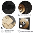thumbnail image 4 of Designart "Stylish Black & Gold Pottery Circles" Abstract Spirals Picture Framed Wall Decor, 4 of 5