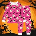 thumbnail image 2 of Little Girl Pajamas Halloween Pjs Pumpkin Print Long Sleeve Crewneck Loungewear Comfy Girl Pajamas Size 6-7 Years, 2 of 3