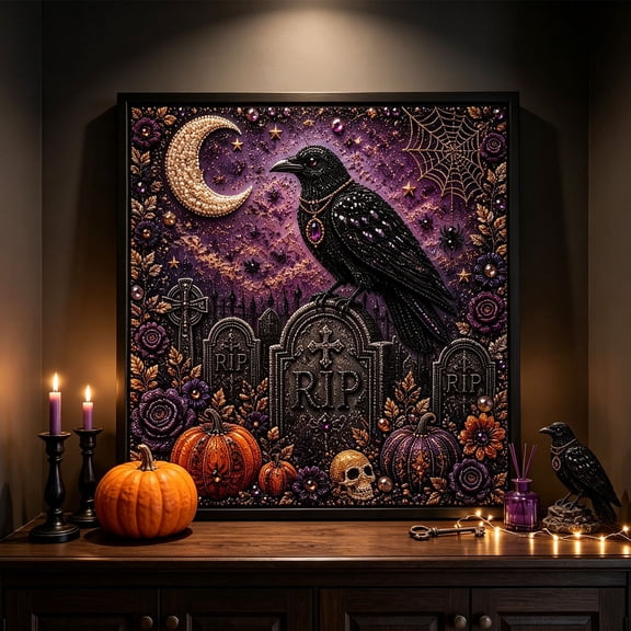 PLPPYFS Halloween Ghost Pearl Art DIY Kit, Spooky Cute 3D Diamond Artwork Crafts for Adults, DIY Halloween Fall Home Decor Wall Art, Beginner DIY Seasonal Party Gift