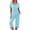 Sky Blue, variant on Women's Plus Size 2 Piece Pajamas Set Short Sleeve Top Capri Pants Lightweight Sleepwear Comfy Lounge Set with Pocket (XL, Yellow)